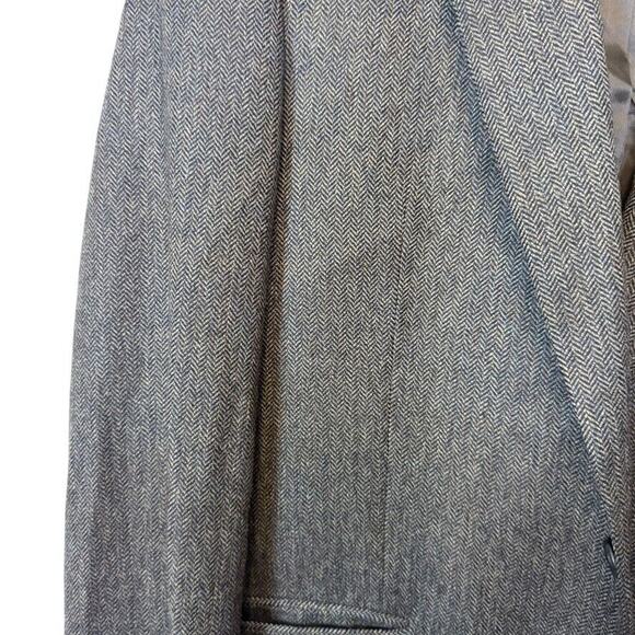 Jos A Bank Mens Herringbone Wool Olive Brown Suit Jacket Blazer 44XL Extra Long - Picture 6 of 16
